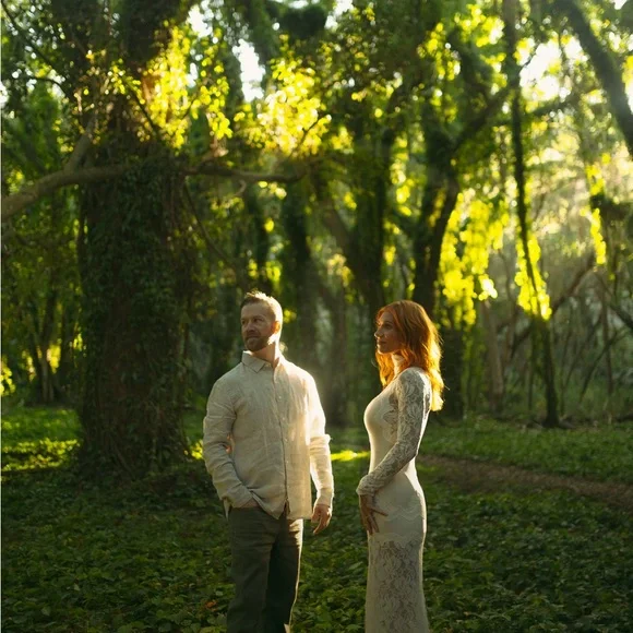 Elegant Ivory Lace Long Dress - Picture 11 of 11